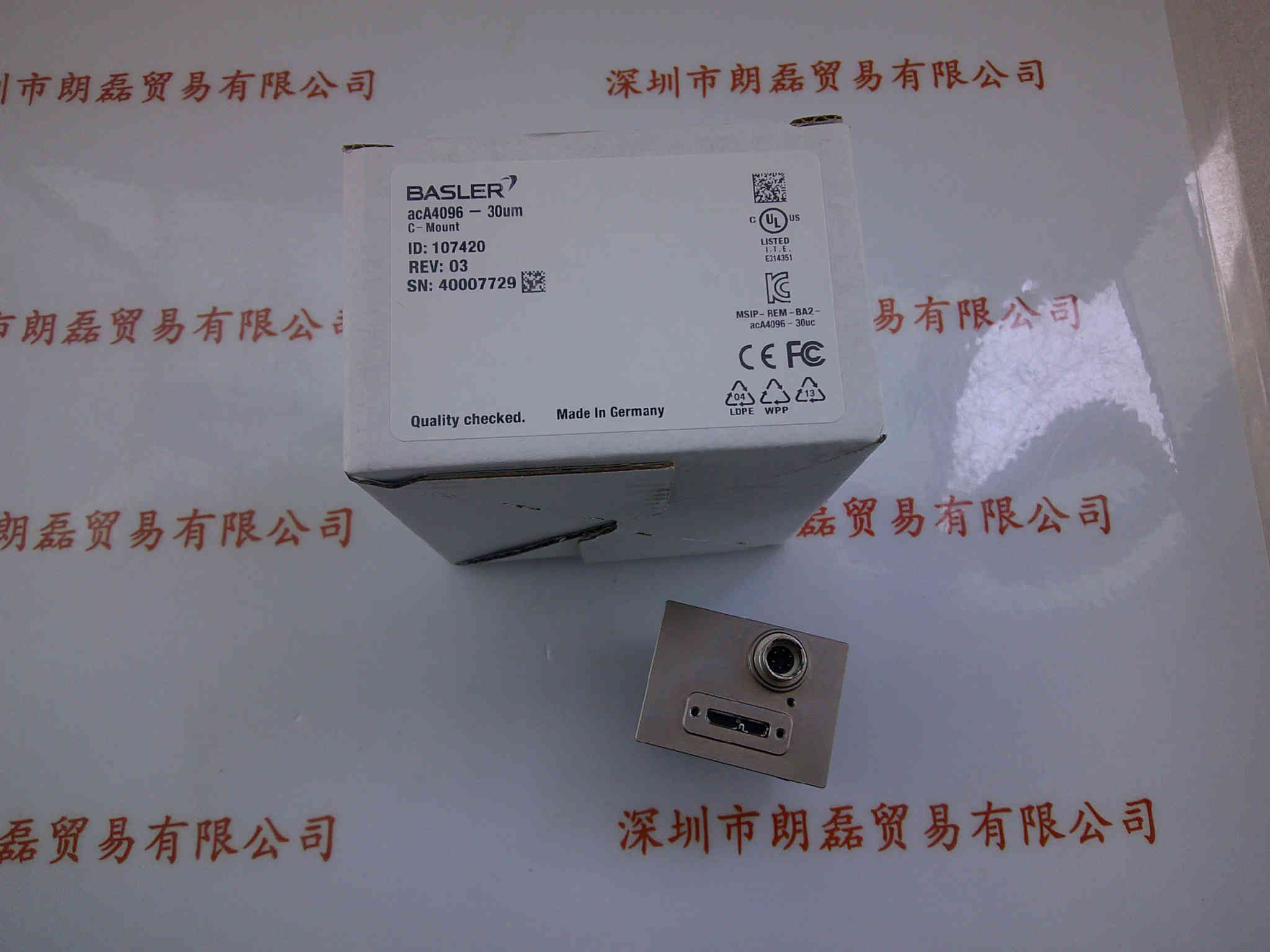 Basler巴斯勒  acA4096-30um  工业相机 