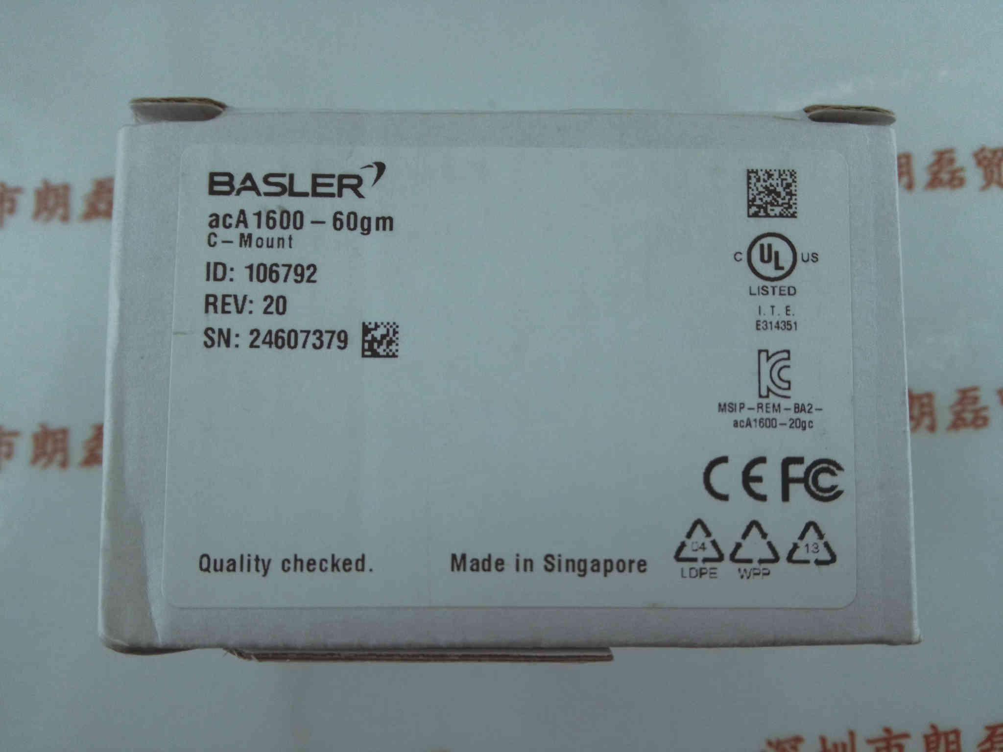 BALSER巴斯勒   acA1600-60gm  工业相机