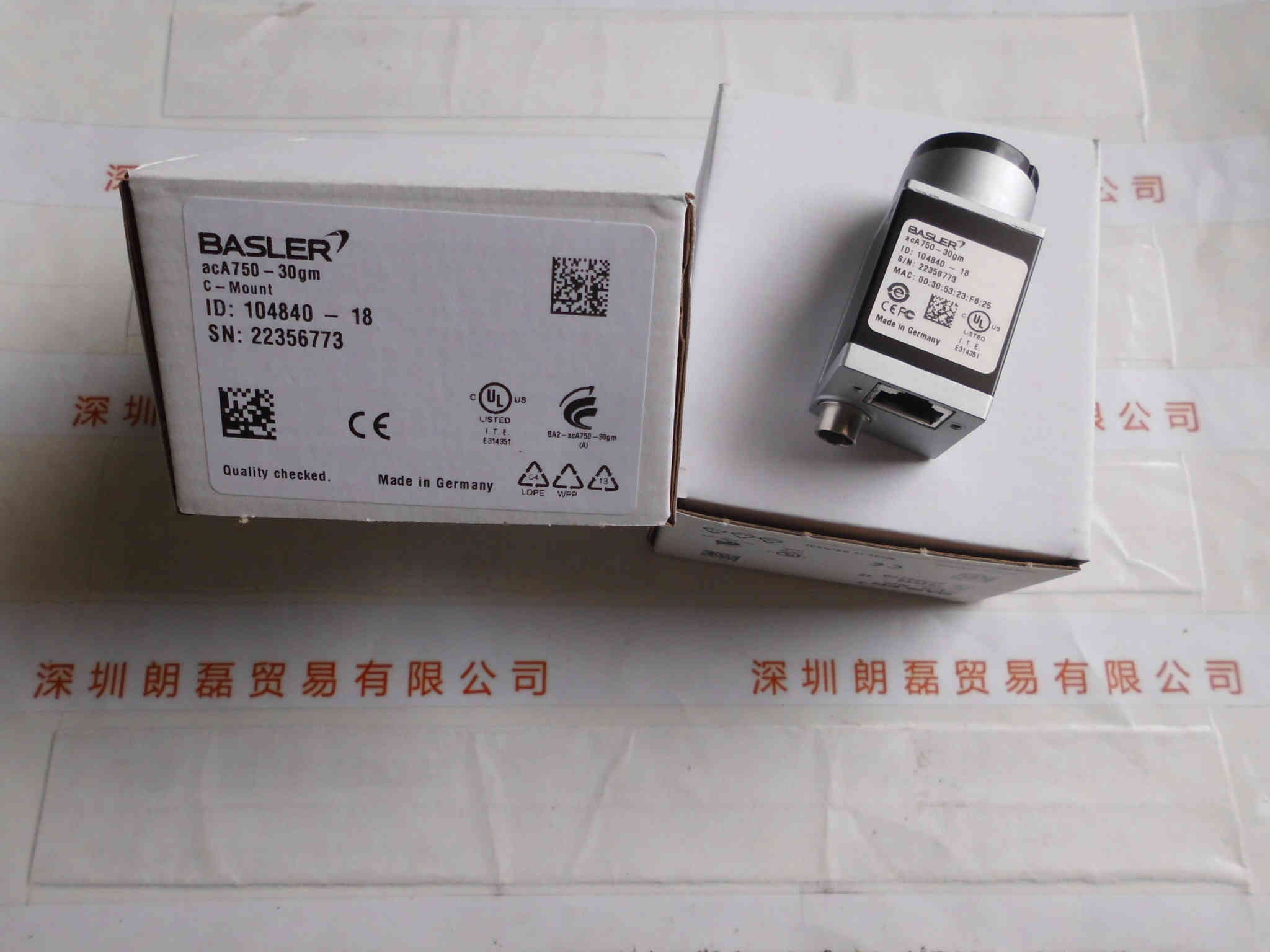 BASLER巴斯勒 acA750-30GM  工业相机