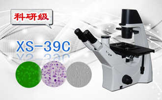 PUZHE蒲柘    XS-39C    三目倒置生物显微镜