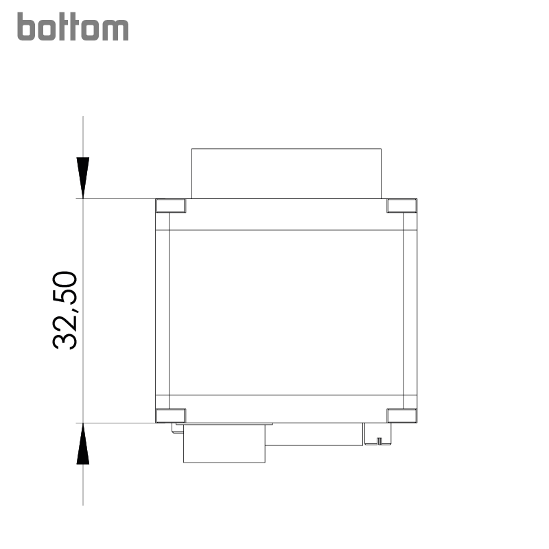 设计图 eco414MVGE 底部（所有尺寸以毫米为单位）