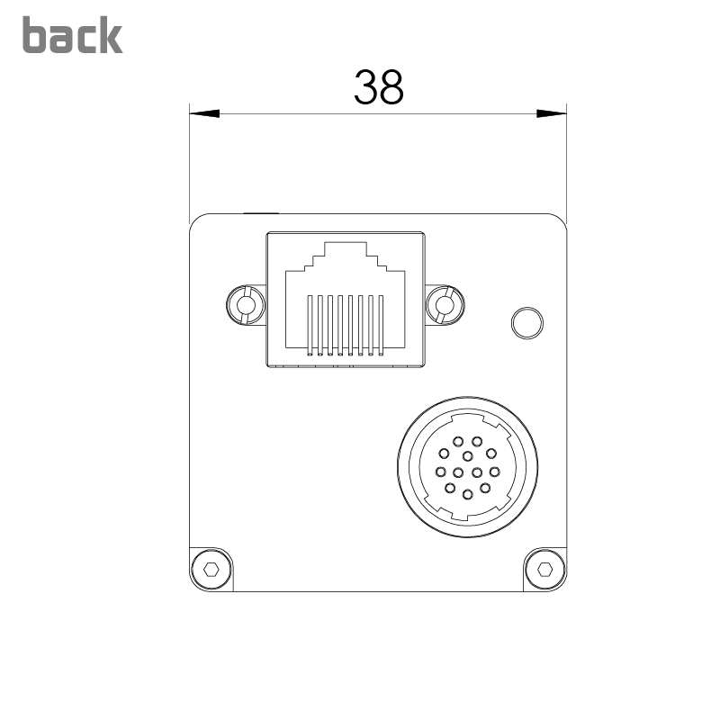 设计图 eco285MVGE 背面（所有尺寸以毫米为单位）
