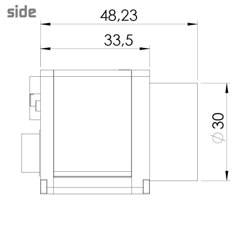设计图 eco285CVGE 右（所有尺寸以毫米为单位）