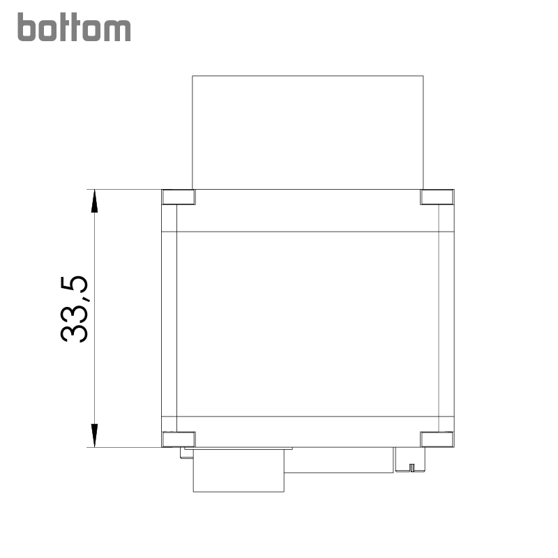 设计图 eco285CVGE 底部（所有尺寸以毫米为单位）