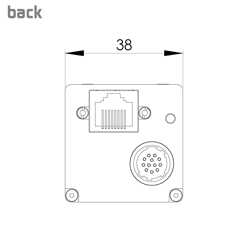 设计图 eco655CVGE 背面（所有尺寸以毫米为单位）