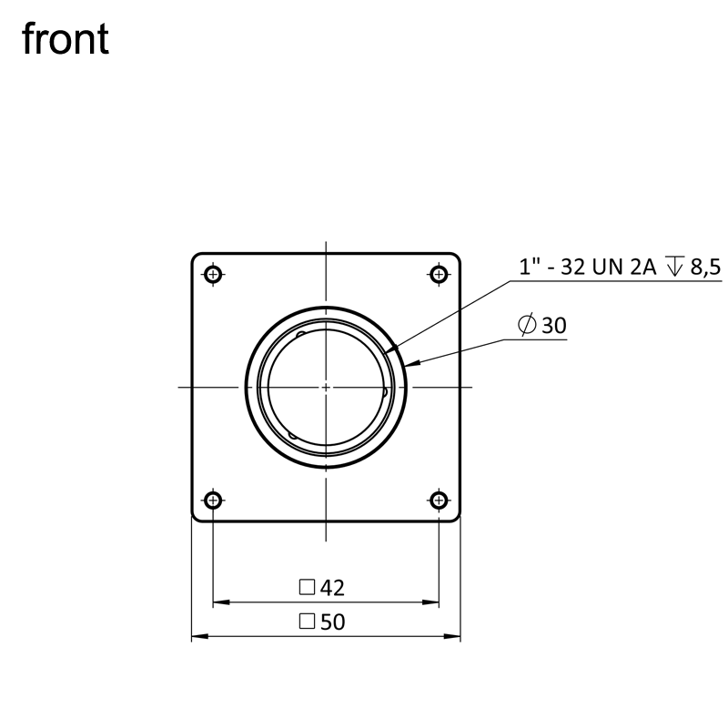 fxo541CXGE 正面设计图（所有尺寸以毫米为单位）