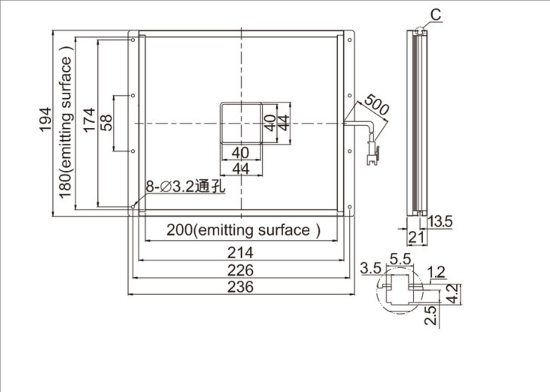 LOTS乐视  LTS-2FTB200180-B  回形背光源