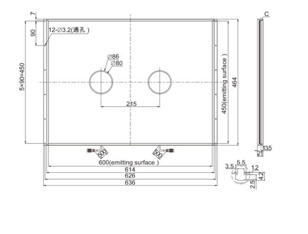 LOTS乐视  LTS-2FTR600450-G  环形背光源