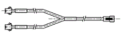 SHIMATEC 仕玛铁   VSM3-9M-2 2分支电缆